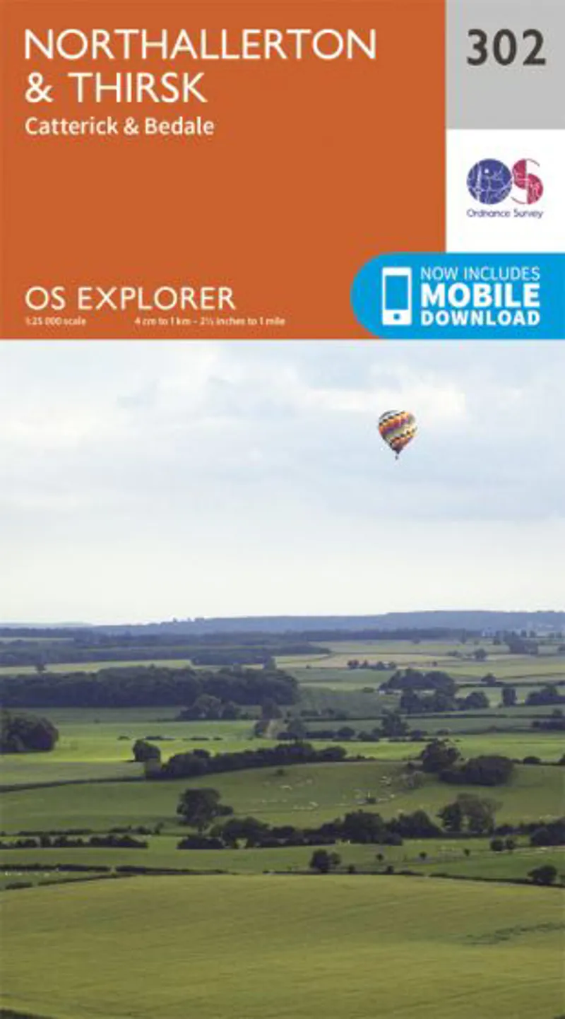 OS Explorer Map 302 - Northallerton and Thirsk - Catterick and Bedale